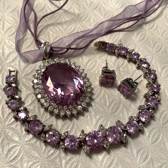 Vintage Other - 🌹Princess purple jewellery set